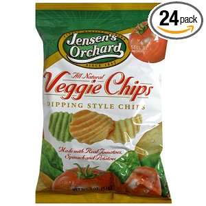 Jensens Orchard Veggie Chips, Dipping Style Chips, 2 Ounce Bag (Pack 
