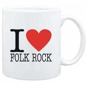  Mug White  I LOVE Folk Rock  Music