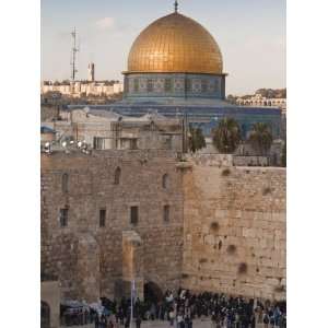 Dome of the Rock and the Western Wall, Jerusalem, Israel, Middle East 