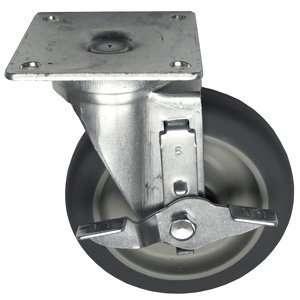  Black 5 Specialty Plate Caster with Brake   Load Capacity 