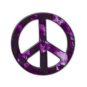  Peace Decal in Skull Purple   6 h   REFLECTIVE 