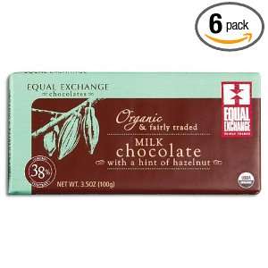 Equal Exchange Organic Milk Chocolate, 3.5 Ounce (Pack of 6)  