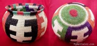 Colorful Wounaan Indian Basket Panama #1316  
