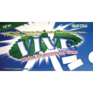 Body Action Vive Male Enhancement Gum, Cool Mint 3 Pack. Buy Two and 