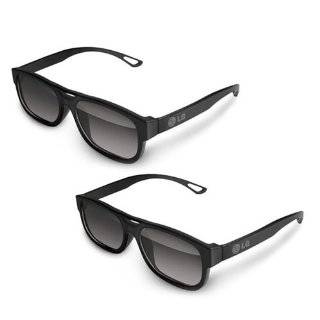 LG AG F210 Cinema 3D Glasses (2 Pairs) for 2011 LG 3D LED LCD HDTVs 