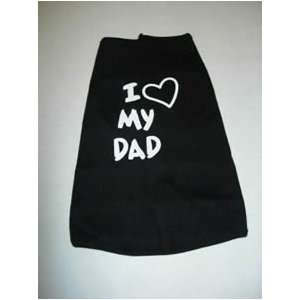 Puppy Luck T 16ILD Tank Top with saying I Love Dad XSmall Black Dog 