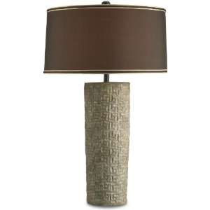 Currey and Company 6311 Busybody   One Light Table Lamp, Antique Green 