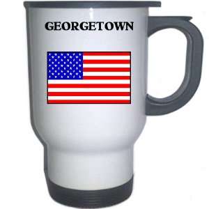  US Flag   Georgetown, Texas (TX) White Stainless Steel Mug 