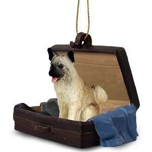  Fawn Akita Traveling Companion Dog Ornament