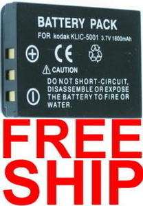 Battery KLIC 5001 for Kodak DX6490 DX7440 DX7590 DX7630 Z760 P880 