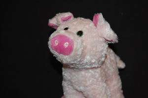   Plush PINK PIG Long Legs Dark Pink Corduroy Hoofs Stuffed Animal Lovey