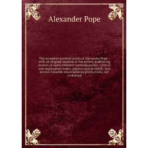   , not contained Alexander, 1688 1744,Armstrong, W. C Pope Books