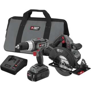 PORTER CABLE 18V NiCad 2 Tool Combo Kit PC218C 2R  