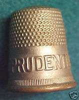 Vintage The Prudential Life Insurance METAL THIMBLE  