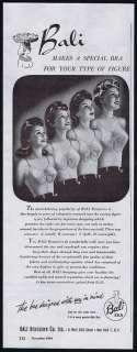 1944 Bali Bra Brassiere Natural Separation Print Ad  