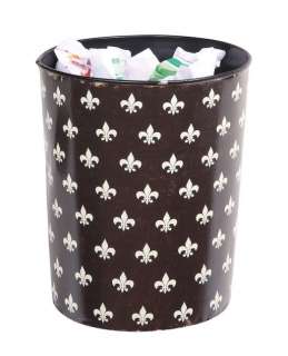   De Lis Metal WASTE BASKET Trash Can Paper NEW ORLEANS SAINTS  
