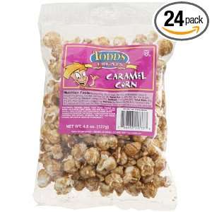 Todds Incorporated Caramel Corn, 4.50 Ounce Bags (Pack of 24)  