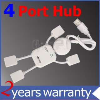 NEW 4 PortS USB HUB High Speed For PC LAPTOP USB2.0  