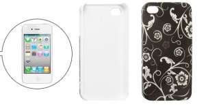 Protective Hard Black White Back Case for iPhone 4 4G  