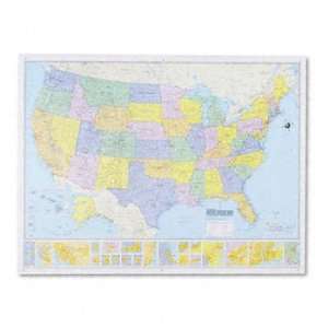   Maps MAP,USA,LAM,50X38,COLOR 6R1295 (Pack of 4)