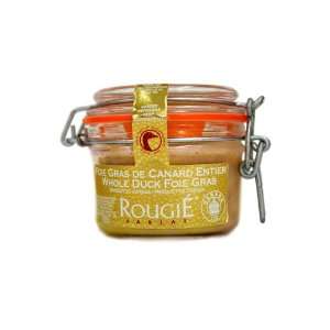 Rougie Whole Duck Foie Gras in Mason Jar from France   4.4 oz  