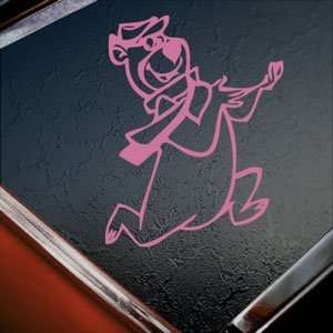  Yogi Bear Cartoon Character Pink Decal Window Pink Sticker 