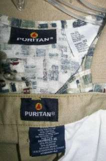 PURITAN SET of 2 Polo SHIRT size 3XL & Khaki SHORTS size 46  