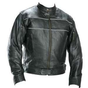  Classic Mens X Force Black Racer Motorcycle Jacket Sz M 