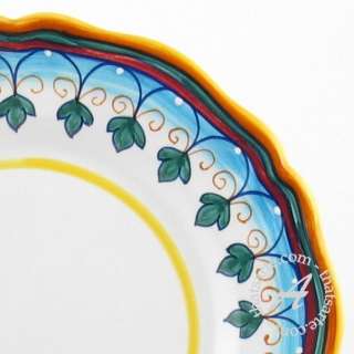 Italian Geometric Handmade Platter   Ricciarelli Deruta  