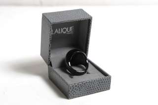 LALIQUE Cabochon Black Ring Size 9  