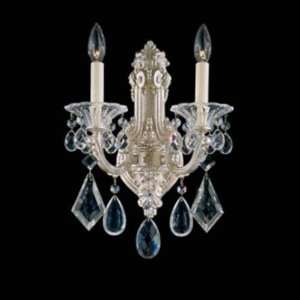   Light Wall Sconce in Etruscan Gold with Rock crystal