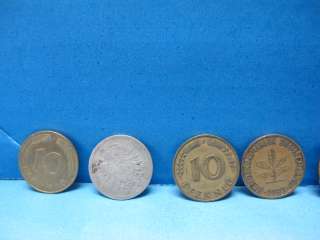 Vintage coins lot x18 Germany 1888 1988 10pf  