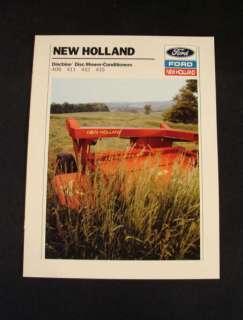 New Holland 408 411 412 415 Disc Mower Cond. Brochure  