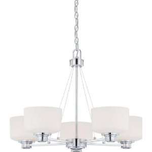 Satco Products Inc 60/4585 Soho   5 Light Chandelier w/ Satin White 