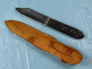 RARE US COLONIAL PROVIDENCE SAW BACK HUNTING KNIFE  