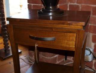 Solid Wood Side Table / Bedside with Drawer  