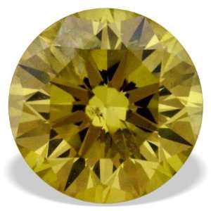    0.22Ctw Canary Yellow Color Round Shape Loose Diamond Jewelry