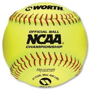  Worth NC12L Official NCAA Championship Yellow Leather 12 