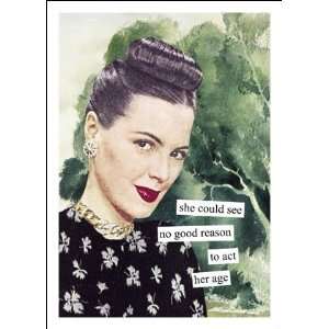  Anne Taintor Act Her Age Blank Card