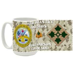  U.S. Army 4th Infantry Division Coffee Mug Kitchen 