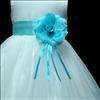 D57 Blue Flower Girls Wedding Pageant Party Dress 8 10T  