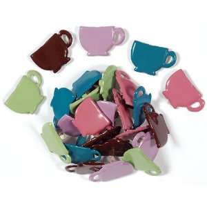  Shaped Brads Vintage Tea Cups 25/Pkg