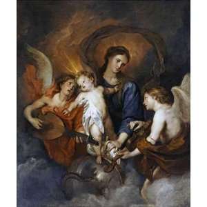  The Madonna and Child With Two Musical Angels Sir Anthony Van 
