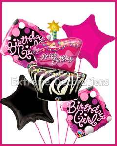 FUNKY ZEBRA CAKE Birthday Balloon Bouquet Party supplies kit   set Hot 