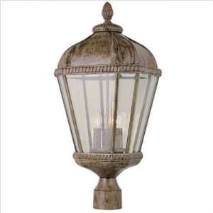  Outdoor 26.25 Post Lantern Set in Burnished Rust