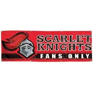 Rutgers Scarlett Knights Banner   2X6 Vinyl Sports 