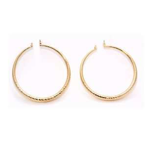  Gold Plated Hoop Earrings Jewelry