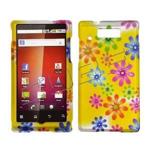 Motorola Triumph WX435 WX 435 Yellow with Multicolor Floral Flowers 