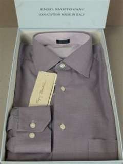 Enzo Montovani Italy Purple/Gray & Black Check Long Sleeve Shirt XXL 