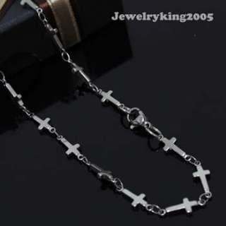 5mm Stainless Steel Cross Chain Necklace 16 to 40  